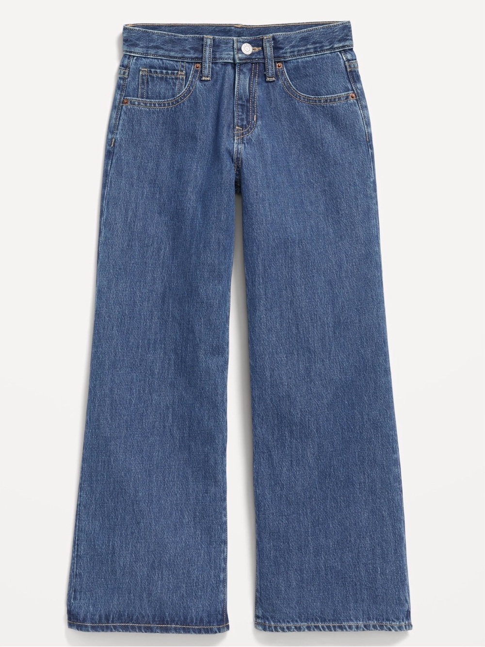 Girls Baggy Wide-Leg Jeans